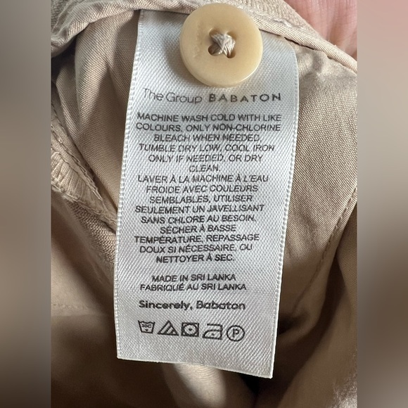 Aritzia The Group Babaton Khaki Cropped Pants Sz 4 - Picture 4 of 7